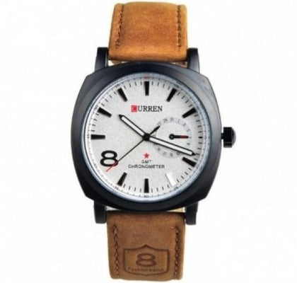 MONTRE CURREN TABLEAU BLANC POUR HOMME