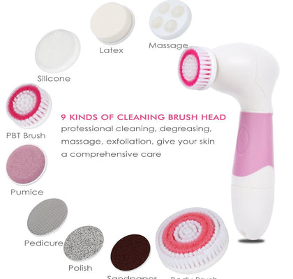 White Label Appareil De Massage Visage 9 en 1 - Blanc