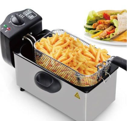 HOMETRONICS WJ800; FRITEUSE EN ACIER INOXIDABLE DE 3L
